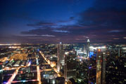 Frankfurt, Blick vom Maintower bei Nacht